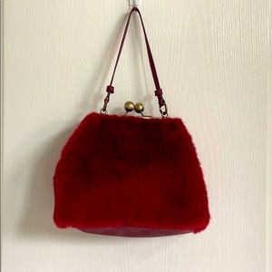Fuzzy Scarlet Handbag